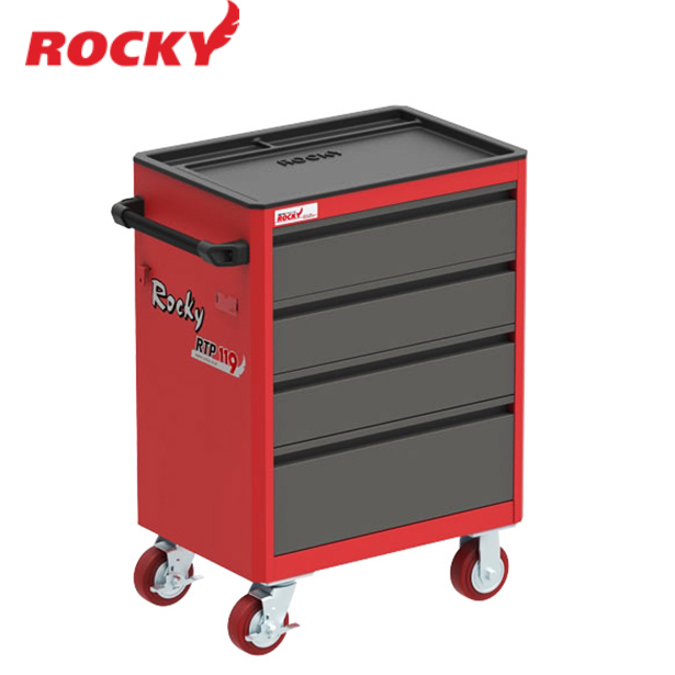ROCKY : ตู้เก็บเครื่องมือช่างติดล้อ 4 ลิ้นชัก รุ่น RTP-119T4D