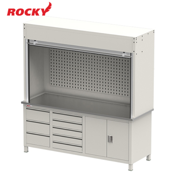 ROCKY : ตู้ช่างตั้งพื้น + แผงแขวนเครื่องมือ รุ่น RTR-207SSHG